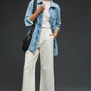 Good American denim jean jacket shacket sz 5 XXL